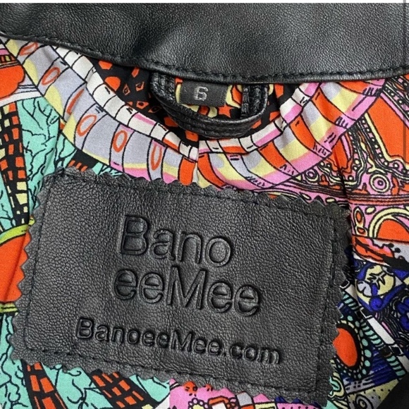 Bano eeMee Black Genuine Leather Jacket 6 - Picture 3 of 15
